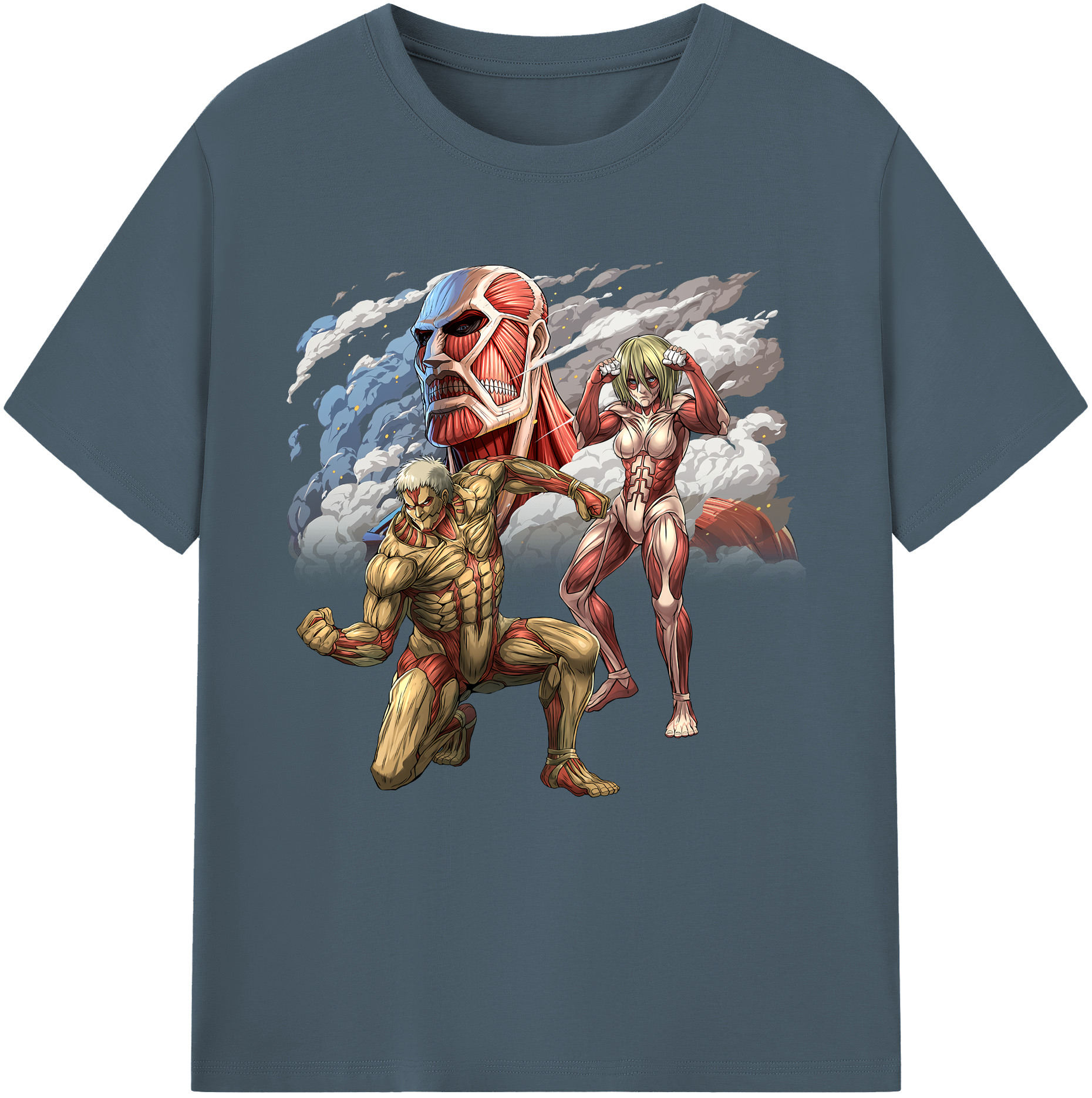 （画像用） 進撃の巨人 Attack on Titan 綿100％半袖Tシャツ（フロントプリント）
